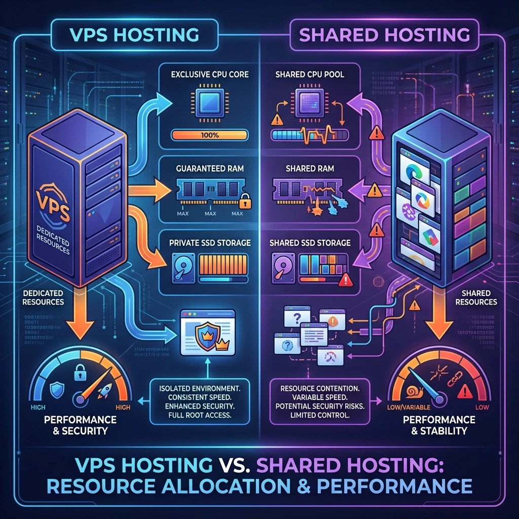 VPS vs Hosting Compartido